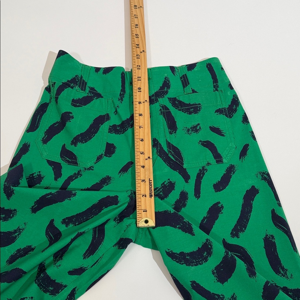 Anthropologie Maeve Colette Pants Size 26 Green And Navy Print EUC - Picture 9 of 12